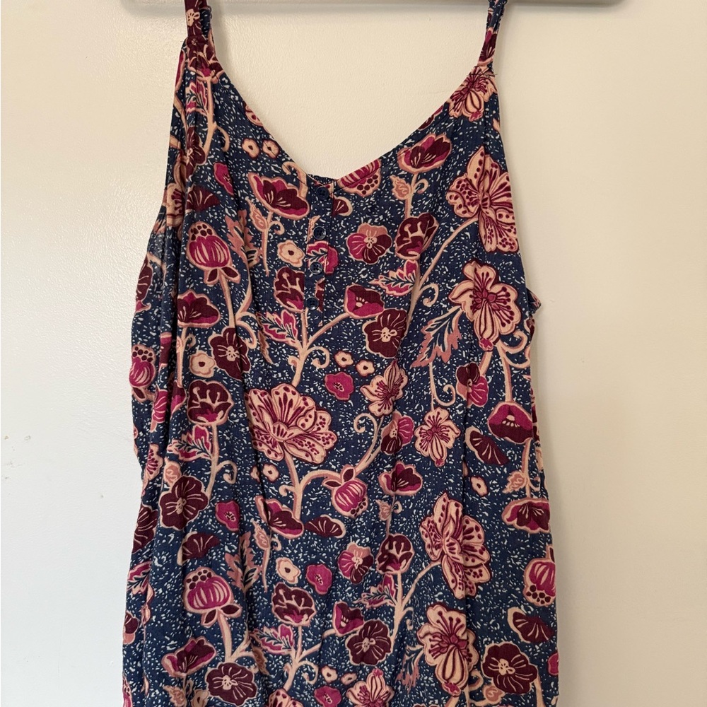 Sonoma Pink and Orange Asymmetrical Floral Camisole